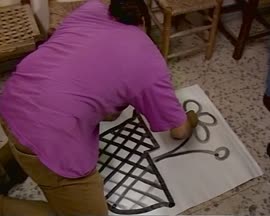 Creación de carteles en apoyo a Jose María Sánchez y por la Libertad de los insumisos presos. 17 de octubre de 1994. Sevilla (España)