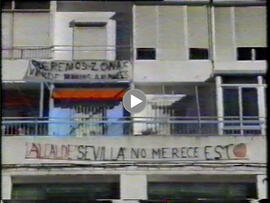 Palmera Ronda Pio XII. Habla San Diego Television. 1991-01. Sevilla (España).