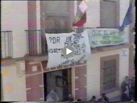 Huelga en el campo andaluz. Habla San Diego Television. 1991-01. Sevilla (España).