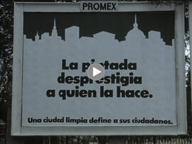 Campaña publicitaria "Ciudad limpia de pintadas". 1977. Madrid (España)
