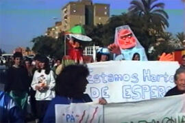 Manifestación Pro-Parque y visita al Parque Miraflores. 1991. Sevilla (España).